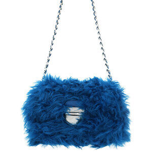 PRADA Clutch Faux Fur Shoulder Bag